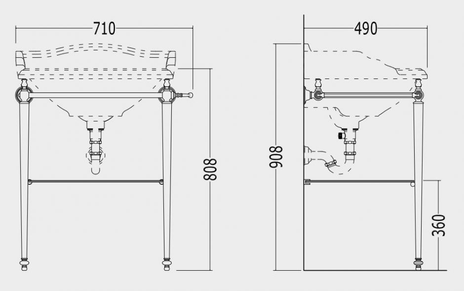 Консоль под раковину Devon&Devon Tiffany Console 71х49 ФОТО