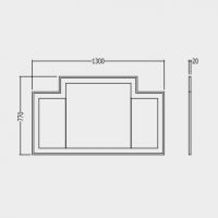 Зеркало в ванную Devon&Devon Vogue 2 130х77 схема 2