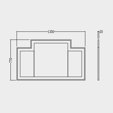 Зеркало в ванную Devon&Devon Vogue 2 130х77 схема 2