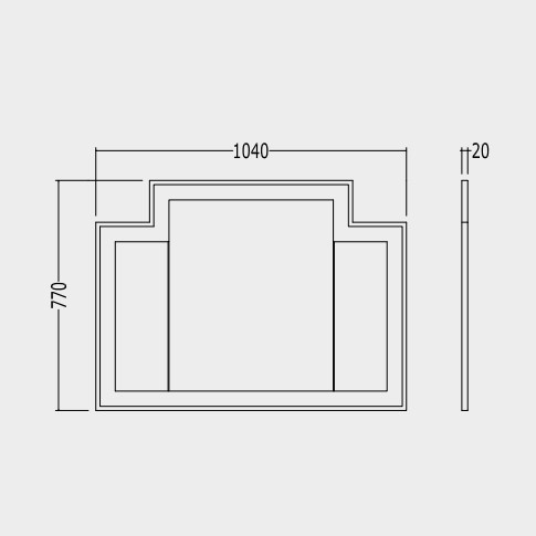 Зеркало в ванную Devon&Devon Small Vogue 2 104х77 схема 2