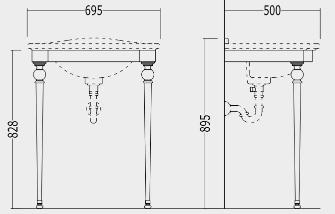 Консоль под раковину в ванную Devon&Devon Westminster Console 69,5х50 ФОТО
