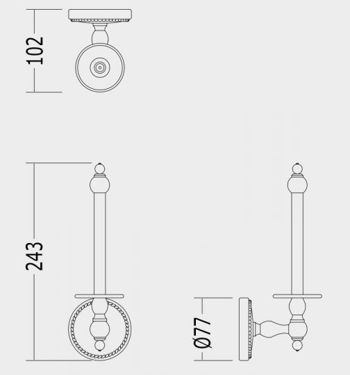 Туалетный бумагодержатель Devon&Devon Dorothy DOR411S схема 2