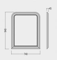 Зеркало в ванную Devon&Devon Madame 74х94 схема 2 Зеркало в ванную Devon&Devon Madame 74х94 схема 2