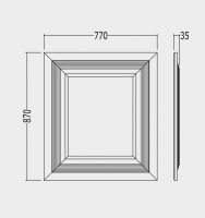 Зеркало в ванную Devon&Devon Plaza 77х87 схема 2