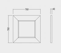 Зеркало в ванную Devon&Devon Morgan Shining 76х76 схема 2