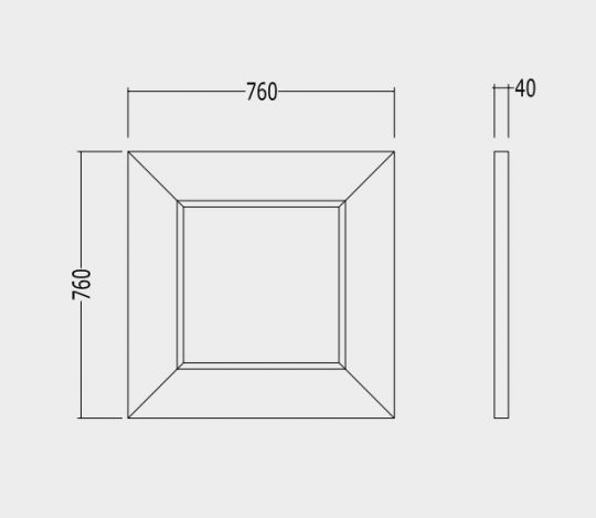 Зеркало в ванную Devon&Devon Morgan Shining 76х76 схема 2