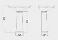 Пьедестал для раковины Devon&Devon Classica схема 2 Пьедестал для раковины Devon&Devon Classica схема 2