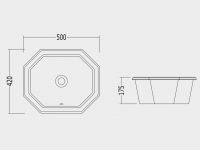 Встраиваемая раковина Devon&Devon Astoria 50х42 схема 2