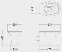 Унитаз приставной Devon&Devon Blues схема 2