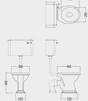 Унитаз Devon&Devon Oxford с низким бачком схема 3 Унитаз Devon&Devon Oxford с низким бачком схема 3