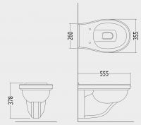 Devon&Devon Blues подвесной унитаз схема 2
