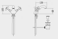 Devon&Devon Coventry смеситель для раковины marf24 схема 2 Devon&Devon Coventry смеситель для раковины marf24 схема 2