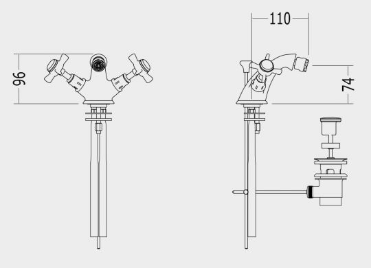 Devon&Devon Coventry смеситель для биде marf25 схема 2 Devon&Devon Coventry смеситель для биде marf25 схема 2