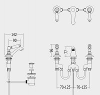 Devon&Devon Dandy смеситель для биде marf45 схема 2 Devon&Devon Dandy смеситель для биде marf45 схема 2
