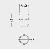 Стакан Devon&Devon Emily MIL503E схема 2