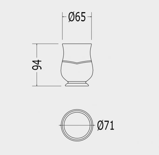 Стакан Devon&Devon Emily MIL503E схема 2