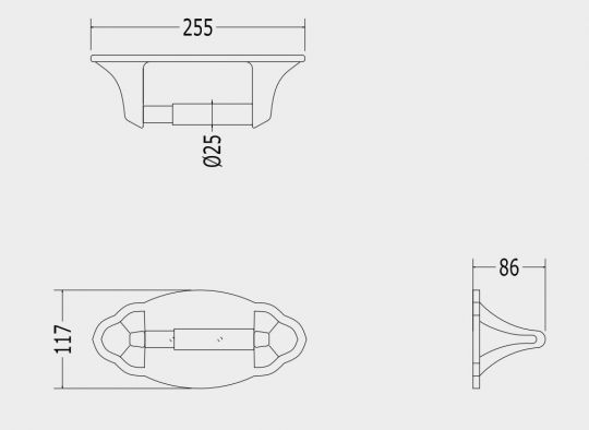 Туалетный бумагодержатель Devon&Devon Emily MIL507E схема 2
