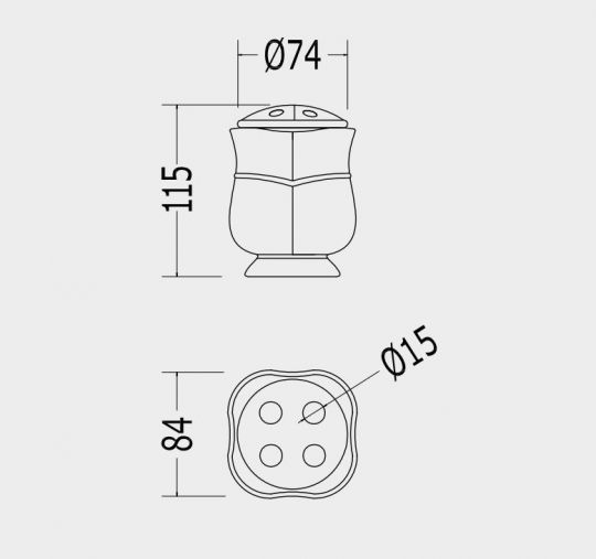 Стакан для зубных щёток Devon&Devon Emily MIL523E схема 2