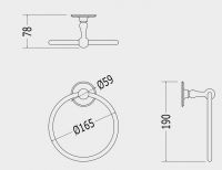 Вешалка для полотенец Devon&Devon Old Navy MIL605 схема 2 Вешалка для полотенец Devon&Devon Old Navy MIL605 схема 2