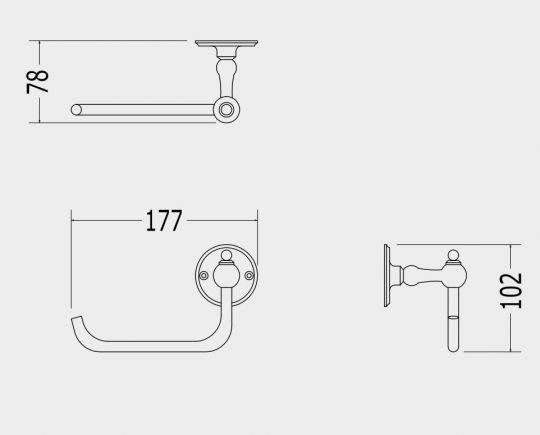 Туалетный бумагодержатель Devon&Devon Old Navy MIL610 схема 2