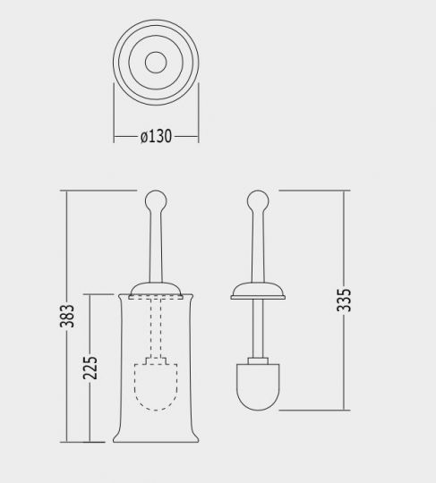 Щётка для унитаза Devon&Devon New York NY120 схема 2
