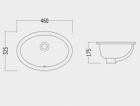 Встраиваемая раковина Devon&Devon White 46х32,5 схема 2
