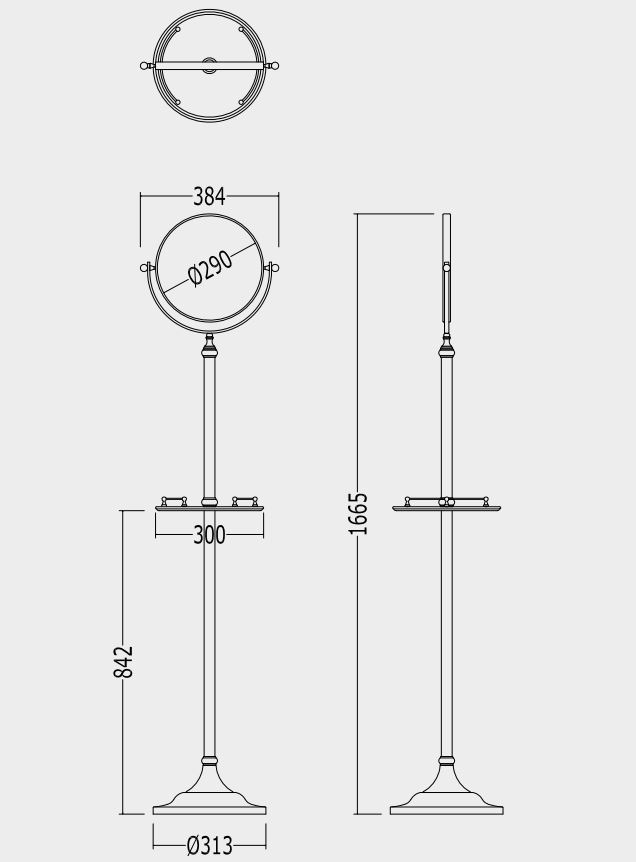 Стойка с аксессуарами для ванной Devon&Devon Single SL10 ФОТО
