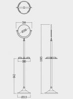 Стойка с аксессуарами для ванной Devon&Devon Single SL10 схема 2