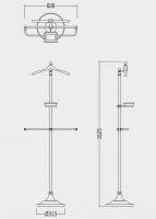 Вешалка для полотенец Devon&Devon Single SL11 схема 2