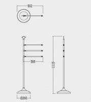 Вешалка для полотенец Devon&Devon Single SL13 схема 2