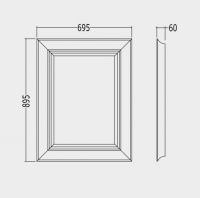 Зеркало в ванную Devon&Devon Edward 69,5х89,5 схема 2