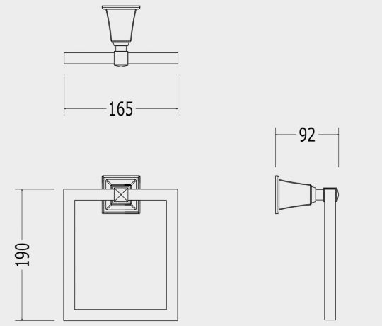 Вешалка для полотенец Devon&Devon Time Black TM307 схема 2 Вешалка для полотенец Devon&Devon Time Black TM307 схема 2