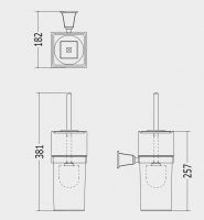 Щётка для унитаза Devon&Devon Time TM320 схема 2 Щётка для унитаза Devon&Devon Time TM320 схема 2