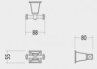 Вешалка для ванной Devon&Devon Time Black TM322 схема 2 Вешалка для ванной Devon&Devon Time Black TM322 схема 2