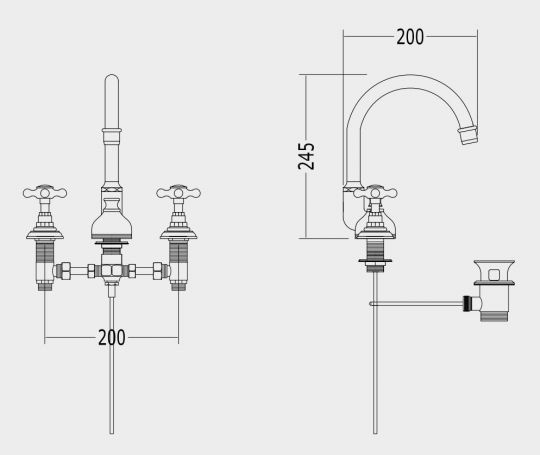 Devon&Devon Austin смеситель для раковины utau900a схема 2 Devon&Devon Austin смеситель для раковины utau900a схема 2