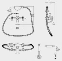 Смеситель для ванны и душа Devon&Devon City utci133 схема 2
