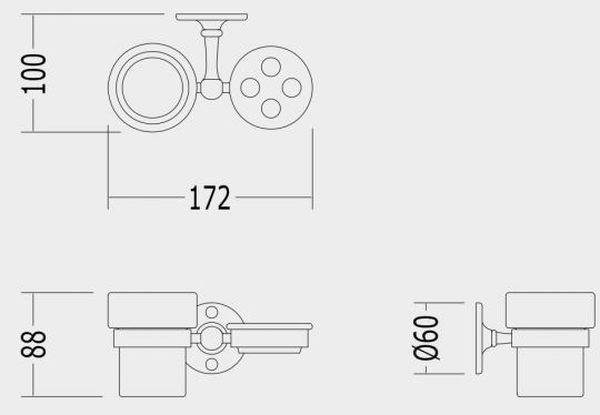 Стакан Devon&Devon Cavendish WM06 схема 3 Стакан Devon&Devon Cavendish WM06 схема 3