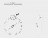 Вешалка для полотенец Devon&Devon Cavendish WM07 схема 2