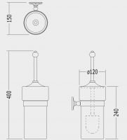 Щётка для унитаза Devon&Devon Cavendish WM12 схема 2