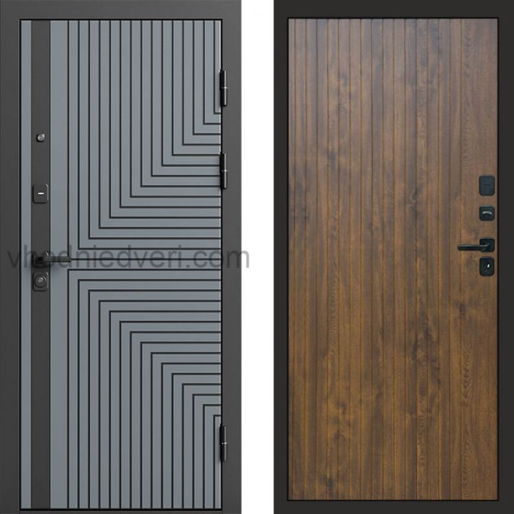 Входная дверь Termo-door Квантум Грей - FLAT Дуб