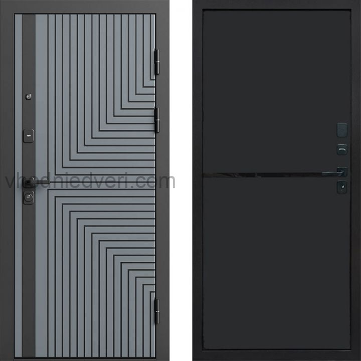 Входная дверь Termo-door Квантум Грей - Нео Black