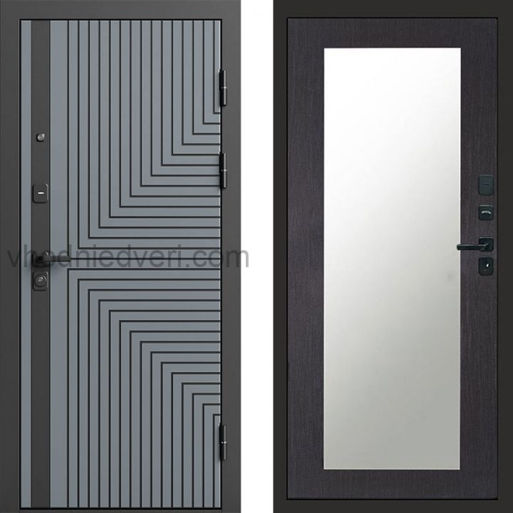 Входная дверь Termo-door Квантум Грей - Зеркало триумф Венге