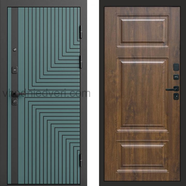 Входная дверь Termo-door Квантум velutto verde - Лион Дуб
