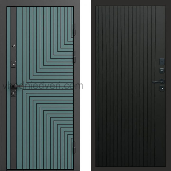 Входная дверь Termo-door Квантум velutto verde - FLAT Черный кварц