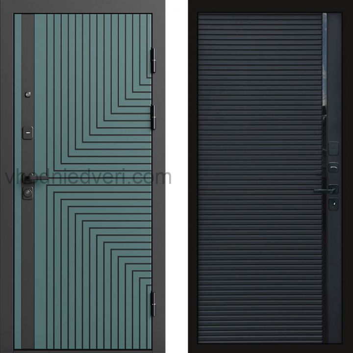 Входная дверь Termo-door Квантум velutto verde - Porte black