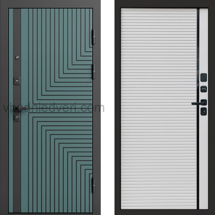 Входная дверь Termo-door Квантум velutto verde - Porte white