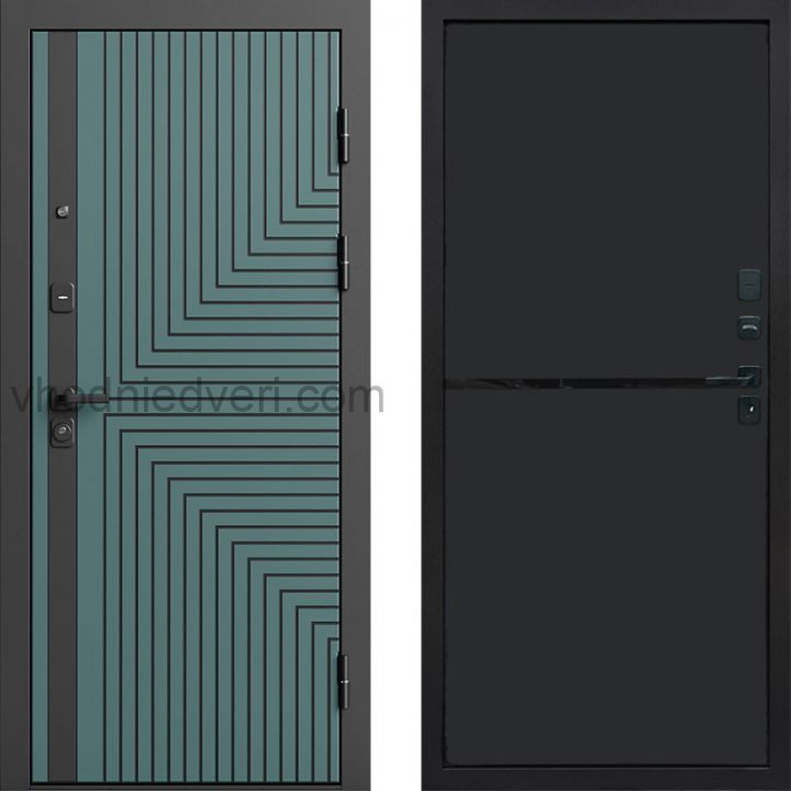 Входная дверь Termo-door Квантум velutto verde - Нео Black