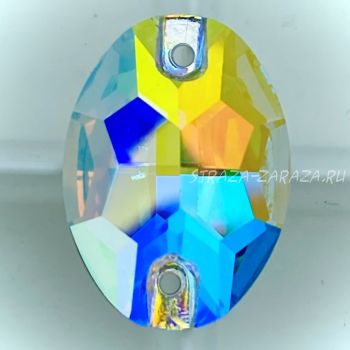 K9 Luxe Пришивные Стразы Crystal_AB Овал 7*10 мм