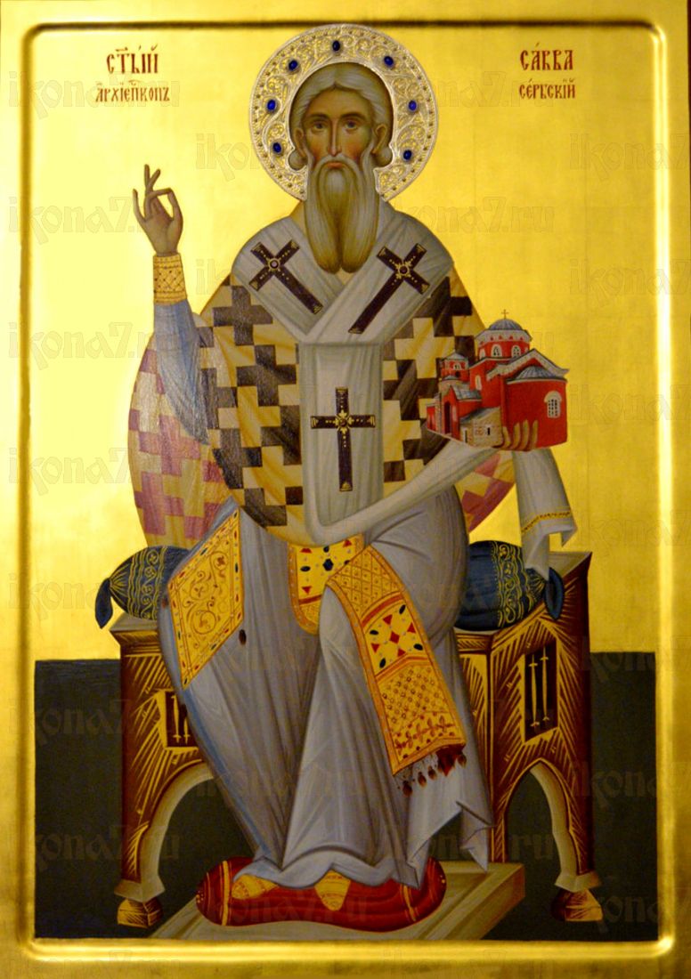 Икона Святого Саввы: Символ Единства (рукописная)