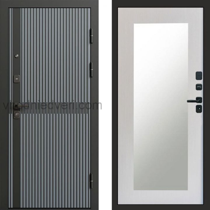 Входная дверь Termo-door Граунд Грей - Зеркало триумф Лиственница